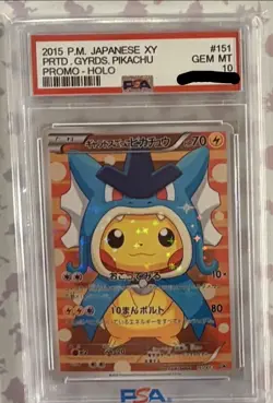 PSA 10 Pretend Gyarados Poncho Pikachu 151/XY-P Promo Pokemon Replica special - Image 1