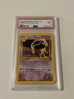 Sabrina's Alakazam #16 Pokemon Gym Challenge Holo PSA 9 - Image 1