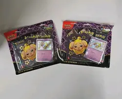 Pokemon TCG Paldean Fates Tech Sticker Collection Fidough - Lot Of 2 - Sealed - Image 1