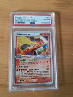Pokemon Karte Charizard EX - Holo - Fire Red & Leaf Green - 105/112 - PSA 8 - Image 1