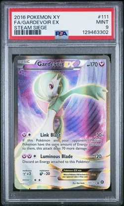 2016 POKEMON XY STEAM SIEGE #111 FULL ART/GARDEVOIR EX PSA 9 - Image 1