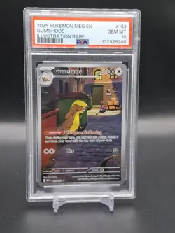 2025 POKEMON MEG EN-MEGA EVOLUTION ILLUSTRATION RARE #153 GUMSHOOS PSA 10 DONALD - Image 1
