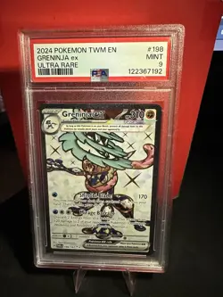 Pokemon TCG - 2024 Greninja EX Ultra Rare - TWM #198 - PSA 9 - Image 1