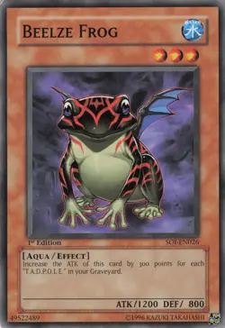Yugioh Beelze Frog SOI-EN026 Common 1st Edition LP - Image 1