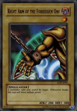 Right Arm of the Forbidden One EU Unl Ed Ultra LOB-E099 Yu-Gi-Oh! - Image 1