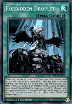 Forbidden Droplet - Super Rare 1st Edition RA01-EN064 - NM - YuGiOh - Image 1