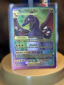 Pokemon Shiny Charizard GX Rainbow Foil Fan Art Display Card 127/255 - Image 1