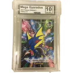 2024 Pokemon Card Database 2 Cracked Ice Mega Gyarados VGS 10 Gem Mint Graded - Image 1