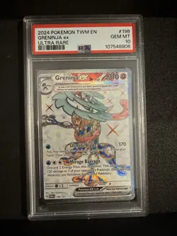 Greninja EX 198/167 Full Art Twilight Masquerade Card Near Mint Condition PSA 10 - Image 1