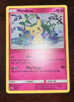 Mimikyu Sun & Moon Black Star Promo SM163 Holo Pokemon TCG Card Near Mint/Mint - Image 2