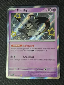 Pokemon TCG Shiny Mimikyu 160/091 NM/M Paldean Fates Holo Rare Pokemon Card - Image 1