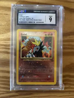 CGC 9 MINT Entei 2001 Black Star Promos 34 Reverse Holo Pokemon Card - Image 1