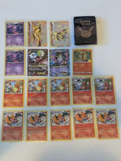Fire and Psychic lot of Pokemon Cards And Authentic Sleeves Pokemon Generations - Image 1
