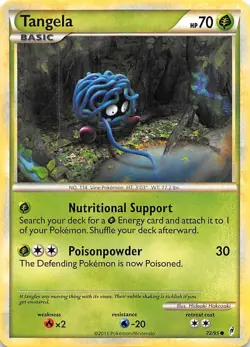 Tangela 72/95 - NON-HOLO - COMMON - Call of Legends - 2011 POKEMON CARD - NM - Image 1