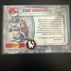 Blastoise #09 - NON-HOLO - SERIES 1 - TOPPS Pokemon Card Blue logo MINT! - Image 2