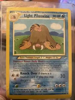 Pokemon Neo Destiny Light Piloswine Card 26/105 Unlimited Edition Regular - Image 1