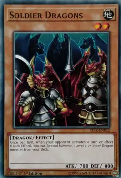 CIBR-EN032 SOLDIER DRAGONS COMMON 1ST EDITION YuGiOh CARD - Image 1