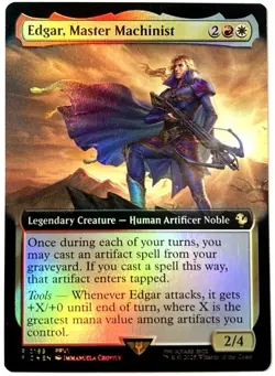 MTG Edgar, Master Machinist (Extended Art) Foil NM Commander: FIN Magic - Image 1