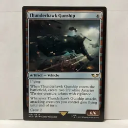 MTG Thunderhawk Gunship Magic: The Gathering Warhammer 40K Rare #167 - Image 1