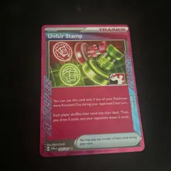 165/167 Unfair Stamp - Prize Pack Series 6 Pokemon TCG Play Stamped Ace Spec - Image 1