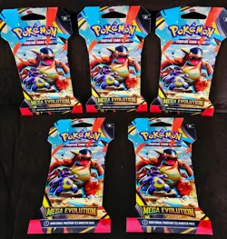 Pokemon TCG Mega Evolution Sleeved Booster Packs - LOT OF 5 - Image 2