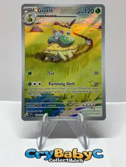 Pokemon Grotle 164/162 Temporal Forces Scarlet & Violet Illustration Rare - Image 1