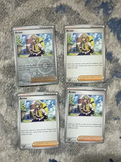 [4x Playset] Arven 166/198: Scarlet Violet Base Set - Pokemon TCG + Reverse Holo - Image 1