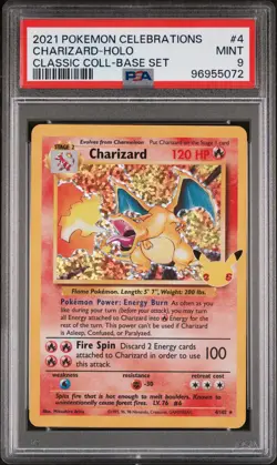 2021 POKEMON CELEBRATIONS CLASSIC COLL #4 CHARIZARD-HOLO PSA 9 - Image 1
