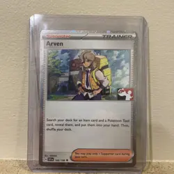 Arven 166/198 Holo Prize Pack Play! Pokemon League Promo Holo Stamp - Image 1