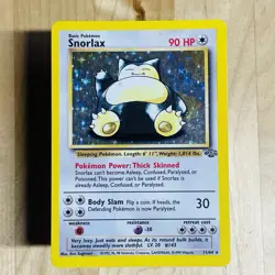 Vintage 1999 Snorlax 11/64 Jungle Holo Rare English Pokemon TCG WOTC LP Card - Image 1