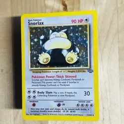 Vintage 1999 Snorlax 11/64 Jungle Holo Rare English Pokemon TCG WOTC LP Card - Image 2