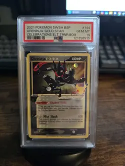 Pokemon TCG Greninja Gold Star Promo Swsh #144 PSA 10 2025 Cert FREE SHIPPING - Image 1