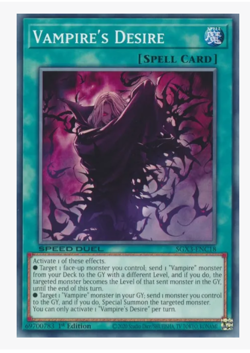 x3 Vampire's Desire SGX3-ENC18 Common YuGiOh - Image 1