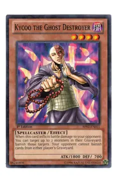 Yugioh- 1X Kycoo the Ghost Destroyer - Mosaic Rare - 1st - BP02-EN011 - NM - Image 1
