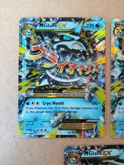 Pokemon TCG M Glalie EX 35/162 3x Card Lot NM- Condition - Image 2