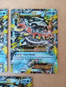 Pokemon TCG M Glalie EX 35/162 3x Card Lot NM- Condition - Image 3