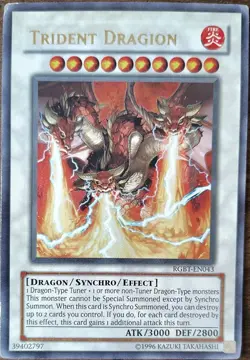 Trident Dragion RGBT-EN043 Ultimate Rare Yu-Gi-Oh! Holographic Dragon/Synchro - Image 1
