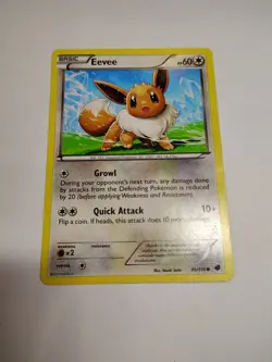 Eevee 89/116 Common Plasma Freeze Pokemon Card - Image 1