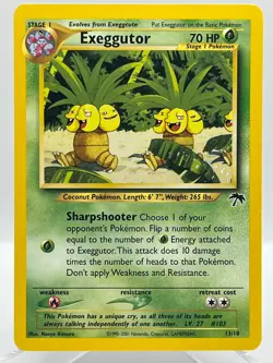 Exeggutor 13/18 Southern Islands Non Holo Promo 2001 Vintage Pokemon Card - Image 1