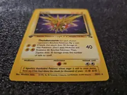 ZAPDOS 1999 Fossil 1st Edition NON-HOLO Pokemon Card #30/62 - Image 5
