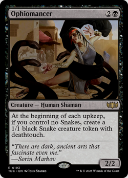 Ophiomancer MTG Rare Magic: The Gathering Tarkir: Dragonstorm Commander Shaman - Image 1