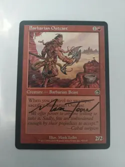 Barbarian Outcast Torment Edition Signed By Mark Tedin MTG Magic the Gathering - Image 1