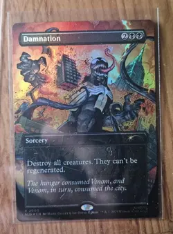 🌟 Damnation FOIL 🕷Venom Unleashed Color Secret Lair MTG Spiderman 🌟 - Image 1