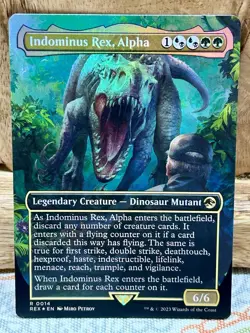 Indominus Rex, Alpha MTG Jurassic World Collection REX FOIL - Image 1