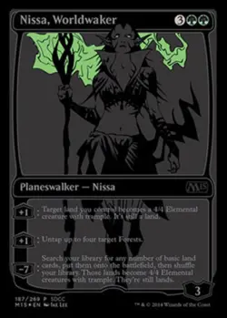 Near Mint x 1 Nissa, Worldwaker - SDCC 2014 Magic Promos - FOIL - Image 1
