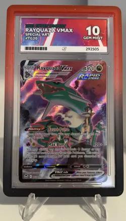 Rayquaza VMax TG20/TG30 Silver Tempest ACE 10 GEM MINT PERFECT SUB-GRADE Pokemon - Image 1