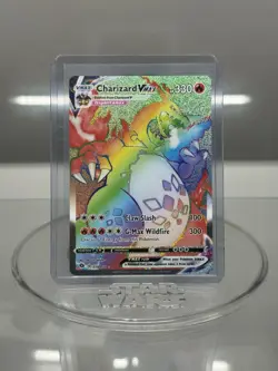 Pokemon TCG Charizard VMAX Champions Path Holo Card 074/073 Secret Rare - Image 1