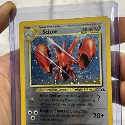 Scizor 10/75 Neo Discovery Pokemon Card Holo Rare Moderately Played MP Vintage - Image 3