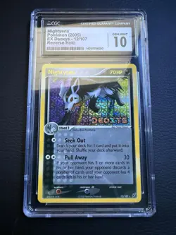 Mightyena Reverse Holo 12/107 EX Deoxys 2005 Pokemon TCG CGC 10 - Image 1
