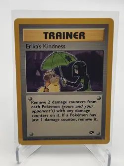 2000 Pokemon Gym Challenge Erika’s Kindness Trainer 103/132 Rare LP Nintendo TCG - Image 1